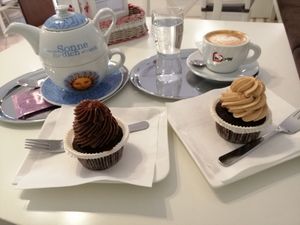 Chocolate and peanut butter cupcake at Rose Cupcake in Klagenfurt