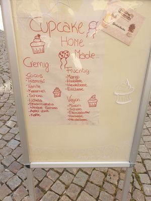 Menu at Rose Cupcake in Klagenfurt