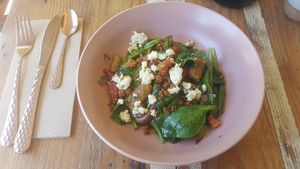 Gnocchi with spinach and feta at The Sweet Meadow in Echuca
