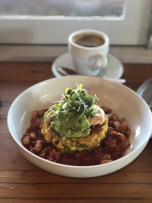 Corn fritters at The Sweet Meadow in Echuca