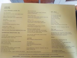 Menu Jan '20 at The Sweet Meadow in Echuca