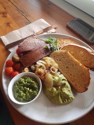 Big breakfast  at The Sweet Meadow in Echuca