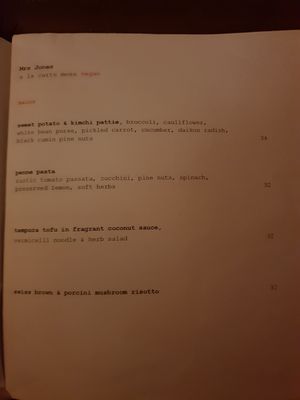 Mains at Mrs Jones in Devonport