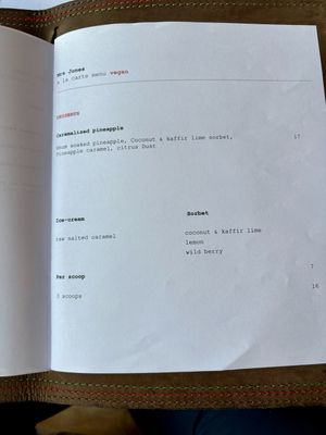 Vegan menu 4/4  at Mrs Jones in Devonport