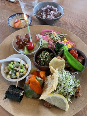 Lunch set  at Kousagisha Cafe in Kyoto