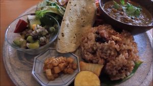 curry plate at Kousagisha Cafe in Kyoto