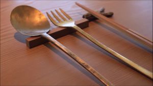 utensils  at Kousagisha Cafe in Kyoto