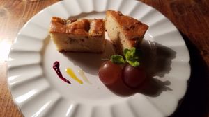 Close up of the delicious dessert at SOL in Toyama