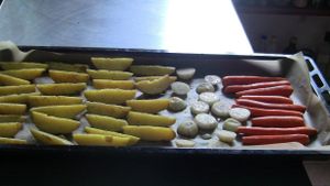 Freshly oven baked veggies! at Hummusbar in Tbilisi