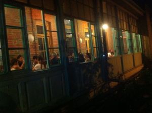 hummus bar on a warm tbilisi evening at Hummusbar in Tbilisi