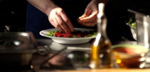 Purple sun salad at Hummusbar in Tbilisi