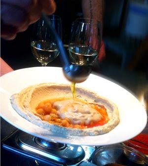 Hummus on the go at Hummusbar in Tbilisi