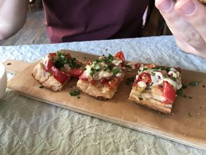 Chilibruscetta at Hummusbar in Tbilisi