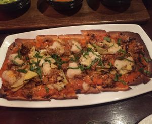 artichoke and sausage pizza - amazing at V-Eats in Dallas