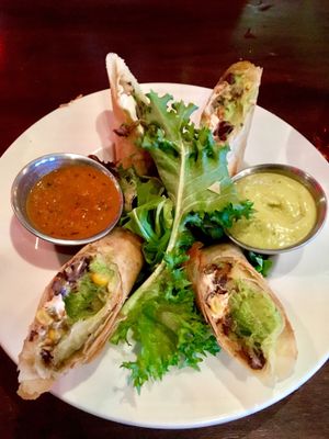Avocado crispy rolls at V-Eats in Dallas