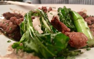 Lemon chicken (mushroom version) at V-Eats in Dallas