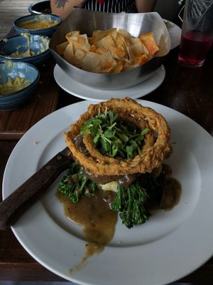 Salisbury Steak at V-Eats in Dallas