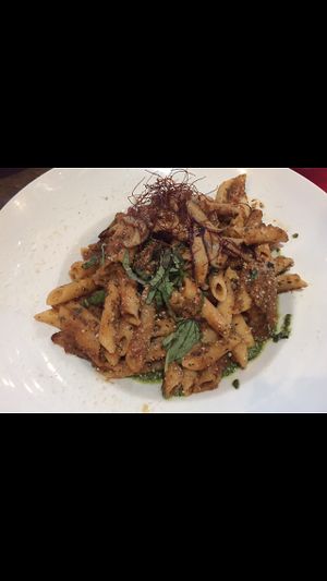 Penne Arrabbiata at V-Eats in Dallas