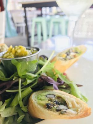 Avocado spring roll at V-Eats in Dallas