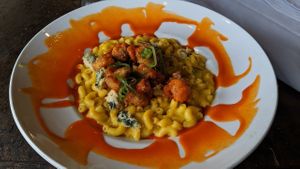 Buffalo Cauliflower Mac and cheese at V-Eats in Dallas