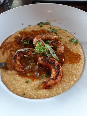 Shrimp n grits at V-Eats in Dallas