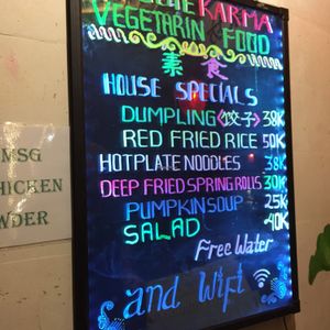 specials at Veggie Karma in Ubud