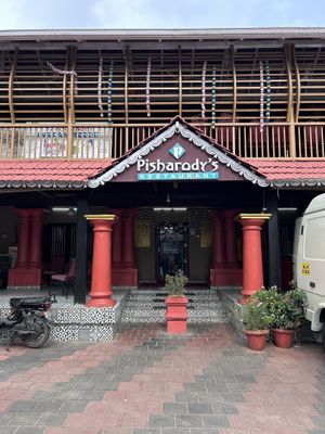 Entry with parking in frontt of  at Pisharody's in Thrissur