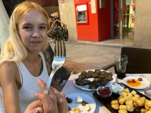 Morcilla vegana! at La Herradura Vinoteca in Madrid