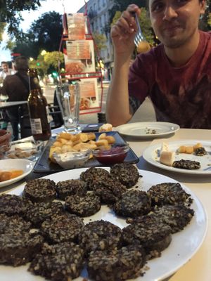 Morcilla vegana! at La Herradura Vinoteca in Madrid