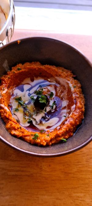 Persian pepper dip at Mezze Restaurant in Kralendijk