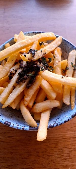 Truffle fries at Mezze Restaurant in Kralendijk