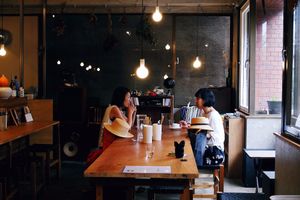 Cafe space at Yama-shoku-on at Yama-Shoku-On - Plant Lab in Kyoto