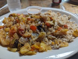 Veggie Shawarma with Rice at King Tut in Fort Worth
