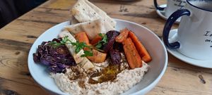 The hummus platter #Veganuary at Lunchcafe Curcuma in Gouda