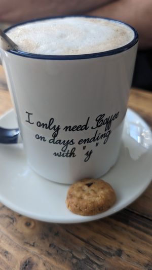 Oat latte at Lunchcafe Curcuma in Gouda