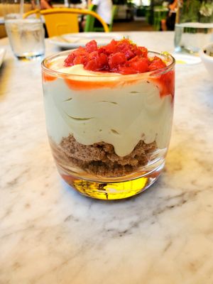 Key lime mousse at True Food Kitchen in Walnut Creek