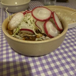 Pozole at Cabuche in Oaxaca