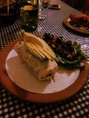 Burrito vegano adaptado at Cabuche in Oaxaca