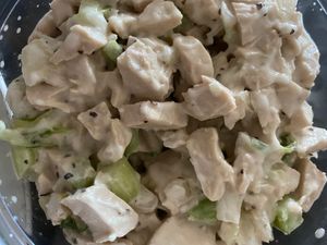 Best un-chickun salad this side of the coast! at LUHV Vegan Bistro in Hatboro