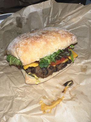 Black bean burger. Soooo good!   at LUHV Vegan Bistro in Hatboro