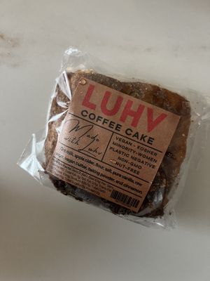 One of the best coffee cakes I ever had   at LUHV Vegan Bistro in Hatboro