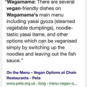 options at Wagamama in Trowbridge