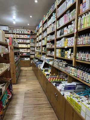 Cosmetics aisle   at Pundit General Store in Rishikesh