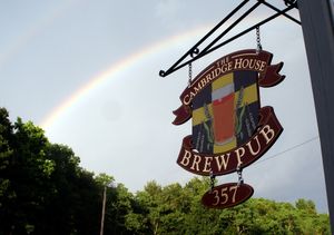 Rainbows end at CBH.Beer at The Cambridge House Brew Pub in Granby