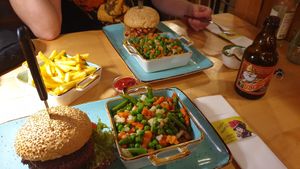 Classic Burger, Fries and "Grilled Vegetables" at Kallex in Titisee-neustadt