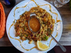 Biryani vegan at Shalimar in Reykjavik