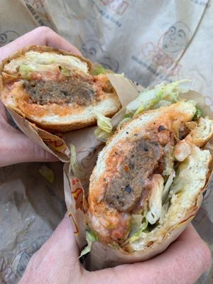 Vegan Meatless Mike is the best! at Ike's in Burbank