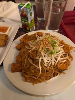 Vegan Pad Thai with tofu  at Chaang Thai in Colorado Springs