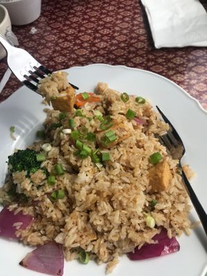 Vegan Tofu fried rice at Chaang Thai in Colorado Springs