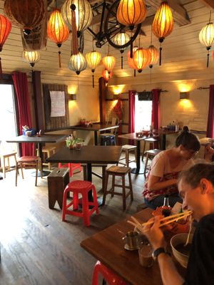 Upstairs  at Hanoi Bike Shop in Glasgow